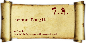 Tefner Margit névjegykártya